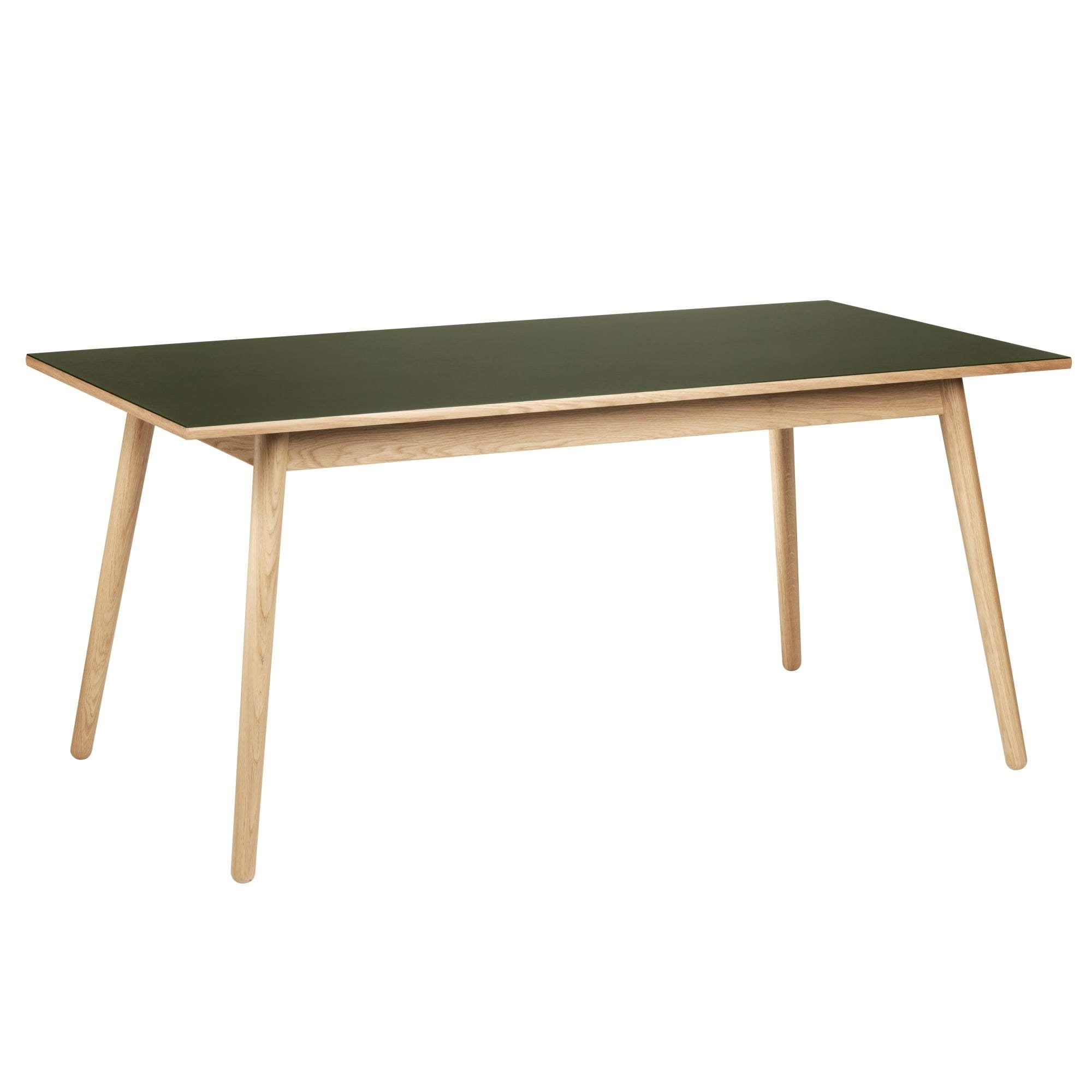 FDB Møbler C35 B Oak de mesa de comedor, aceitunas linóleo, 160 cm