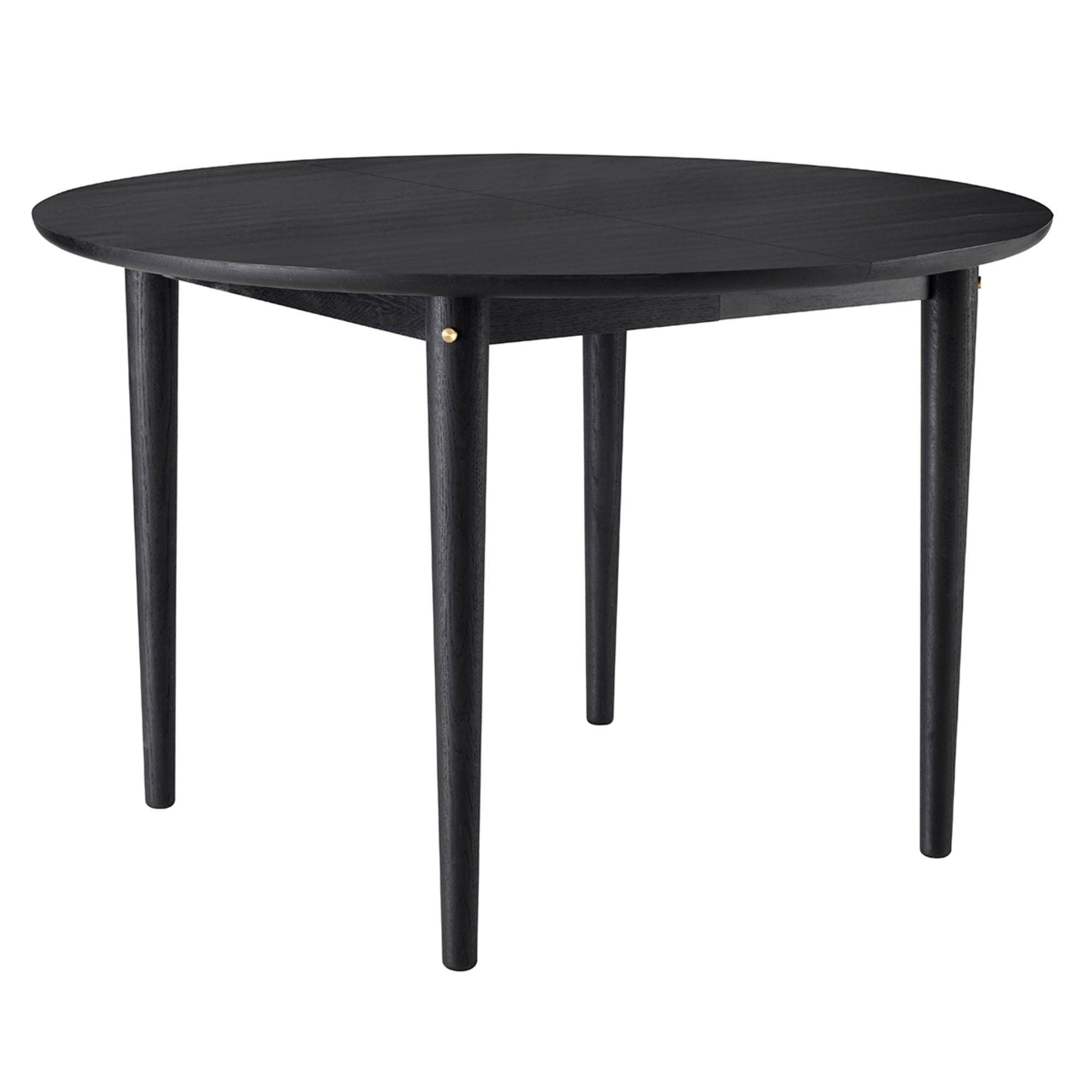 Mesa de comedor FDB Møbler C62 E con función de extracción, roble negro