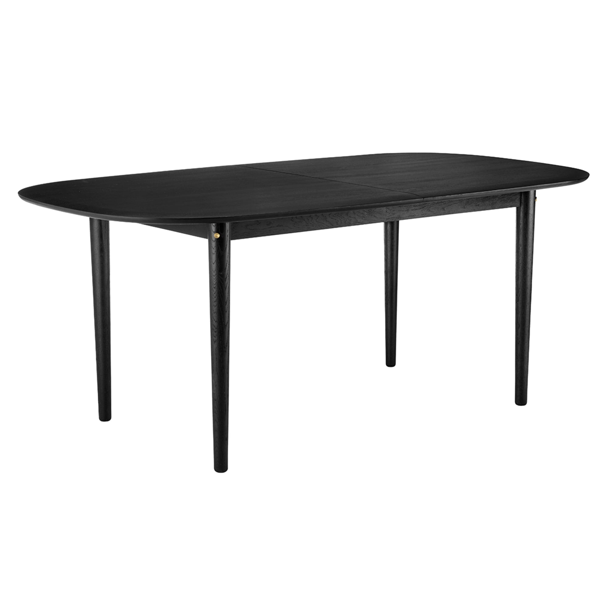 Mesa de comedor FDB Møbler C63 E con función de extracción, roble negro