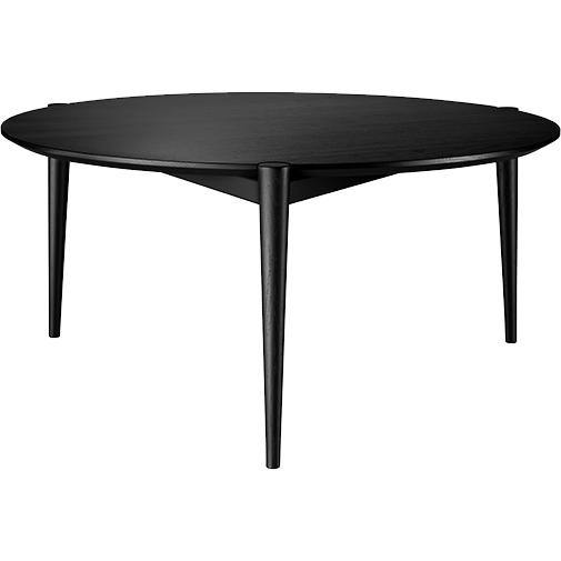 FDB Møller D102 SØS Sofabord Ø70 CM, Black Oak