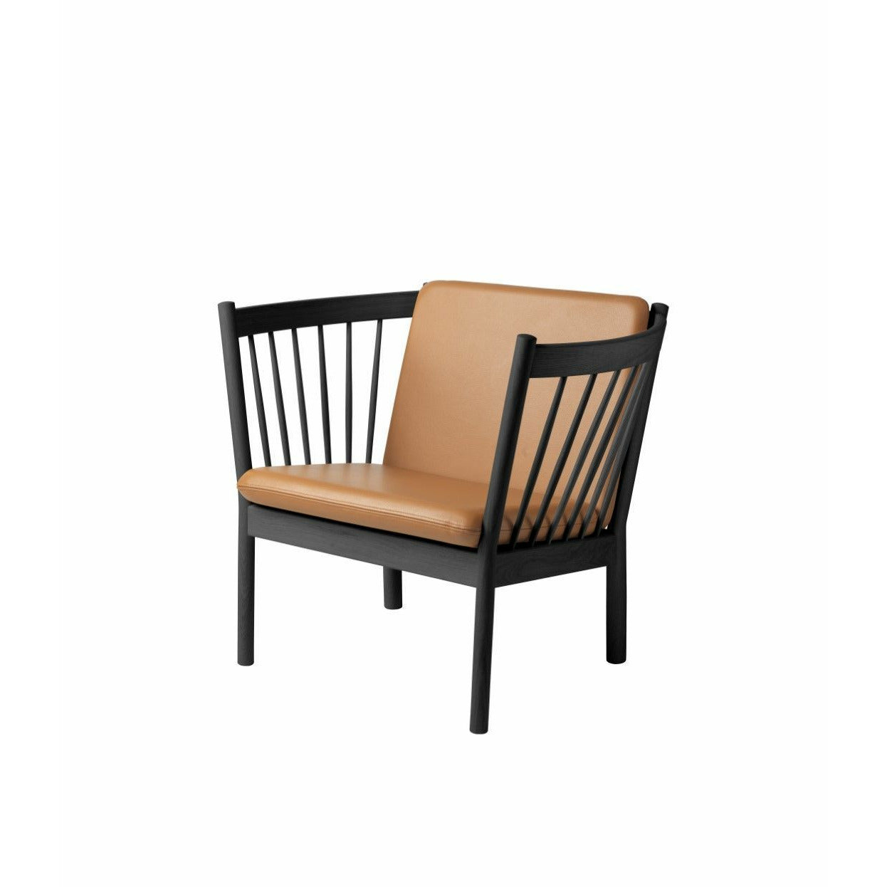 Fdb Møbler J146 Armchair, Black/Cognac