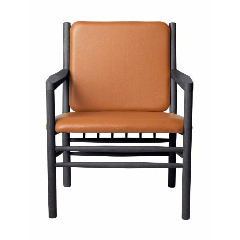 FDB Møller J147 Armchair, Black/Cognac