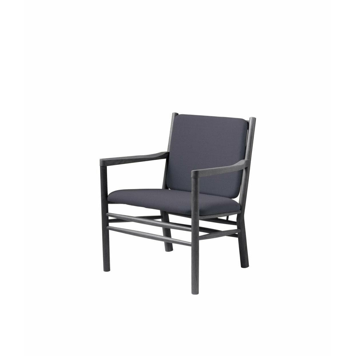 FDB Møbler J147 fauteuil, noir / bleu foncé