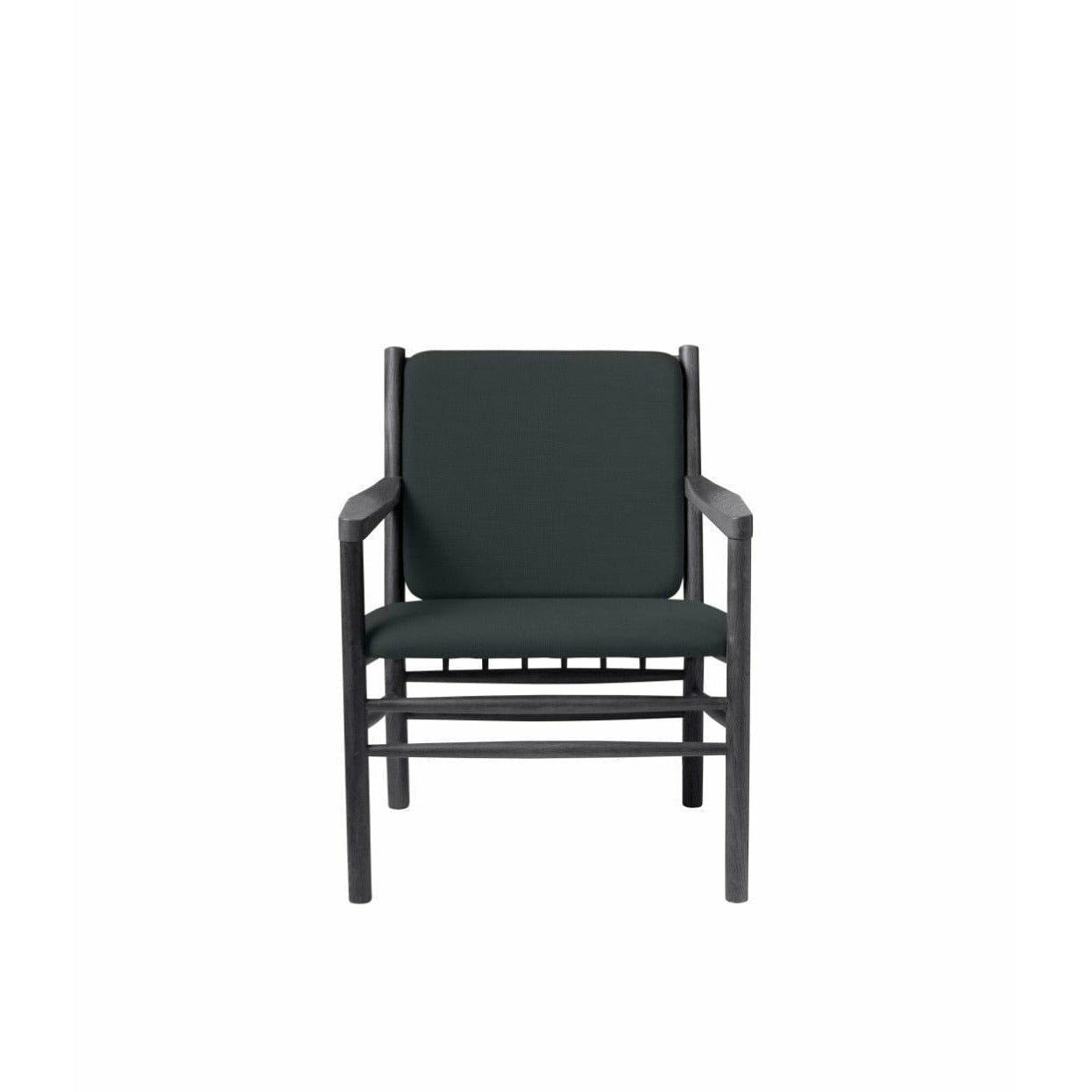 FDB Møbler J147 fauteuil, noir / vert foncé