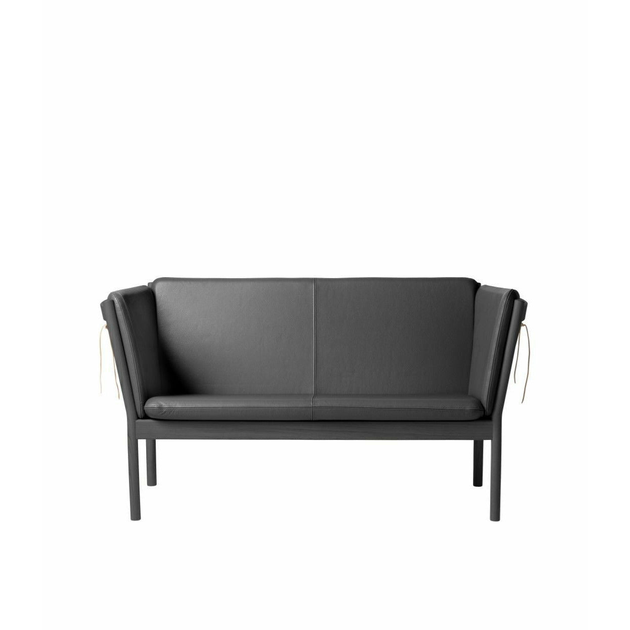 FDB Møbler J148 Zwei -Sitzer -Sofa, schwarz/schwarz