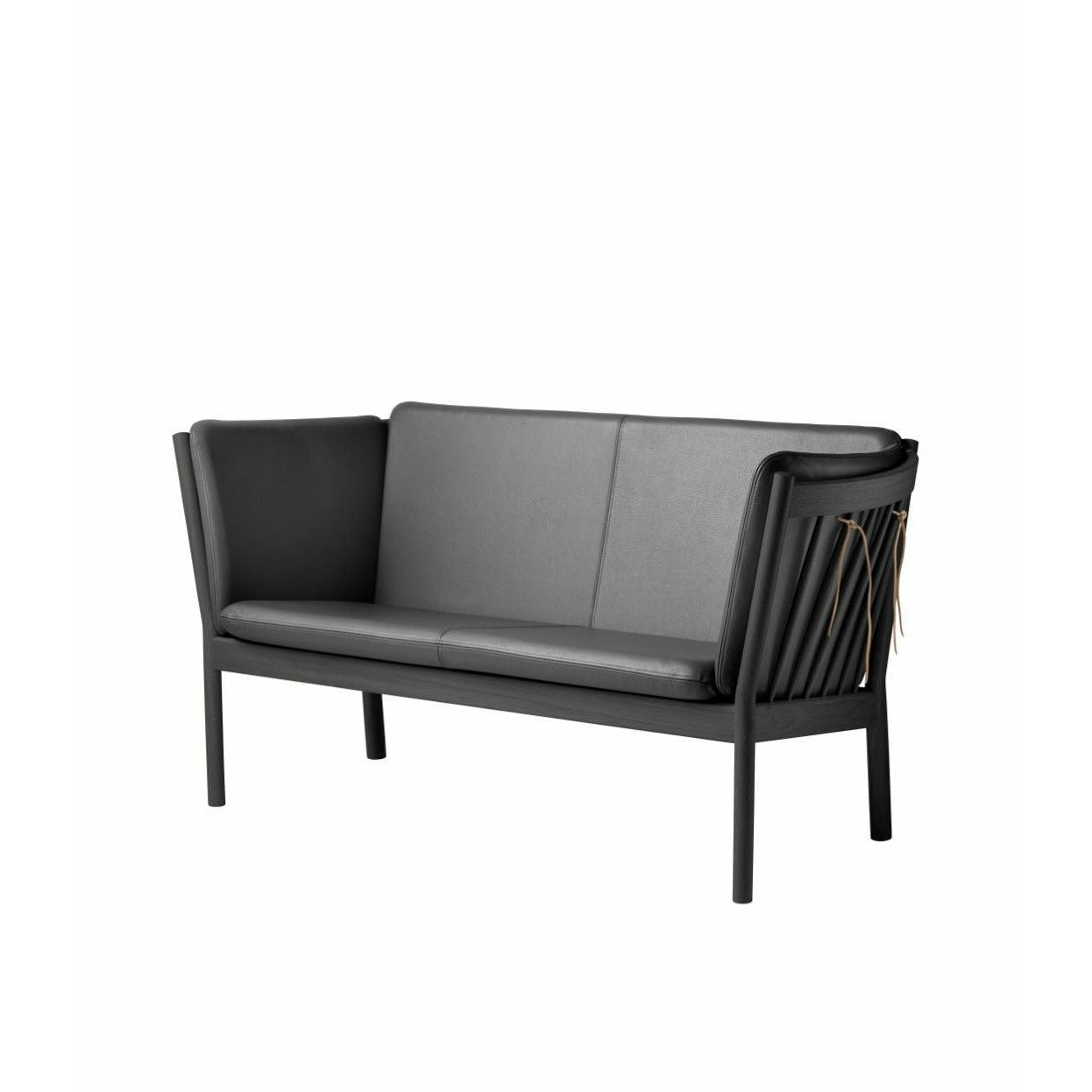 FDB Møbler J148 Zwei -Sitzer -Sofa, schwarz/schwarz