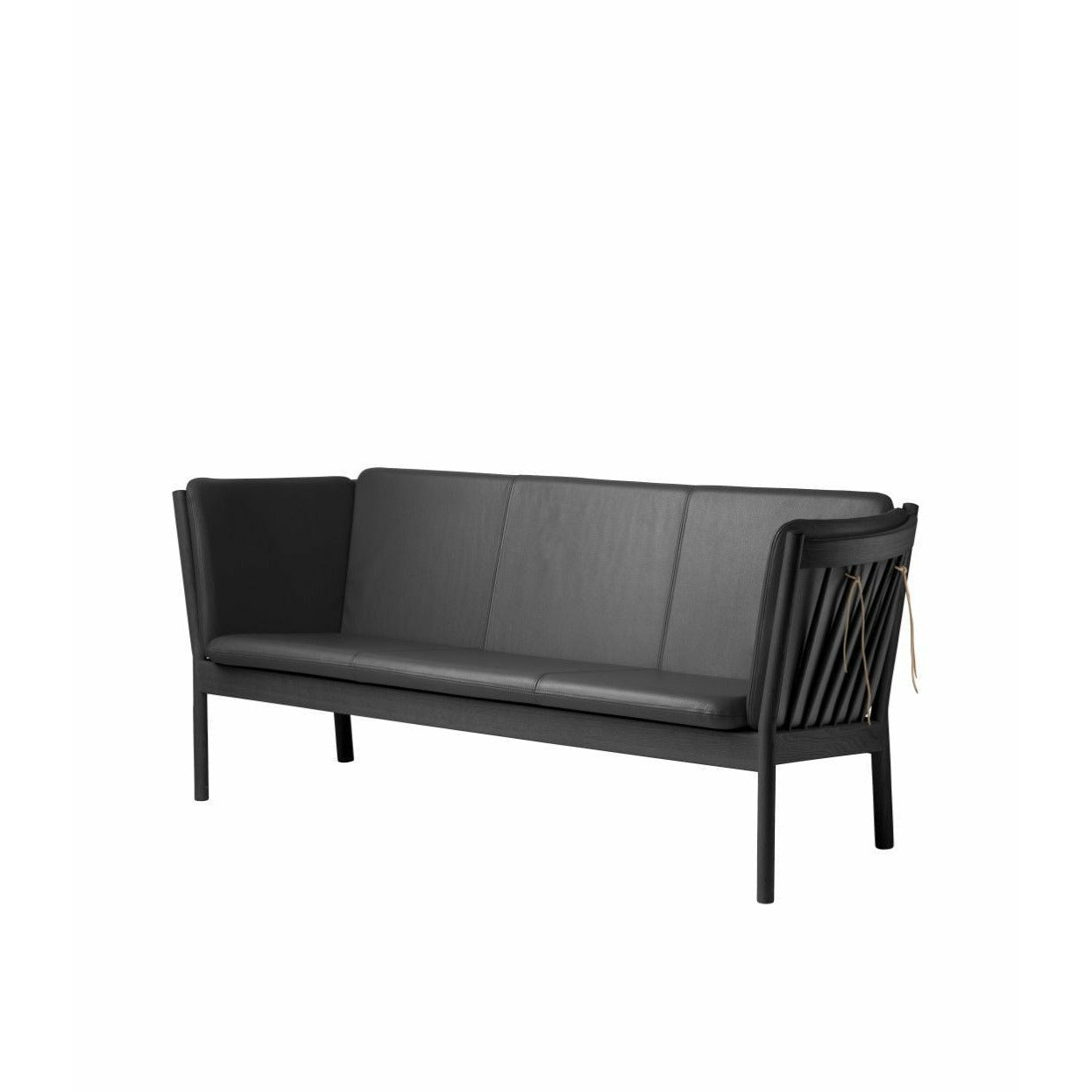 FDB Møbler J149 Sofa de trois places, noir / noir