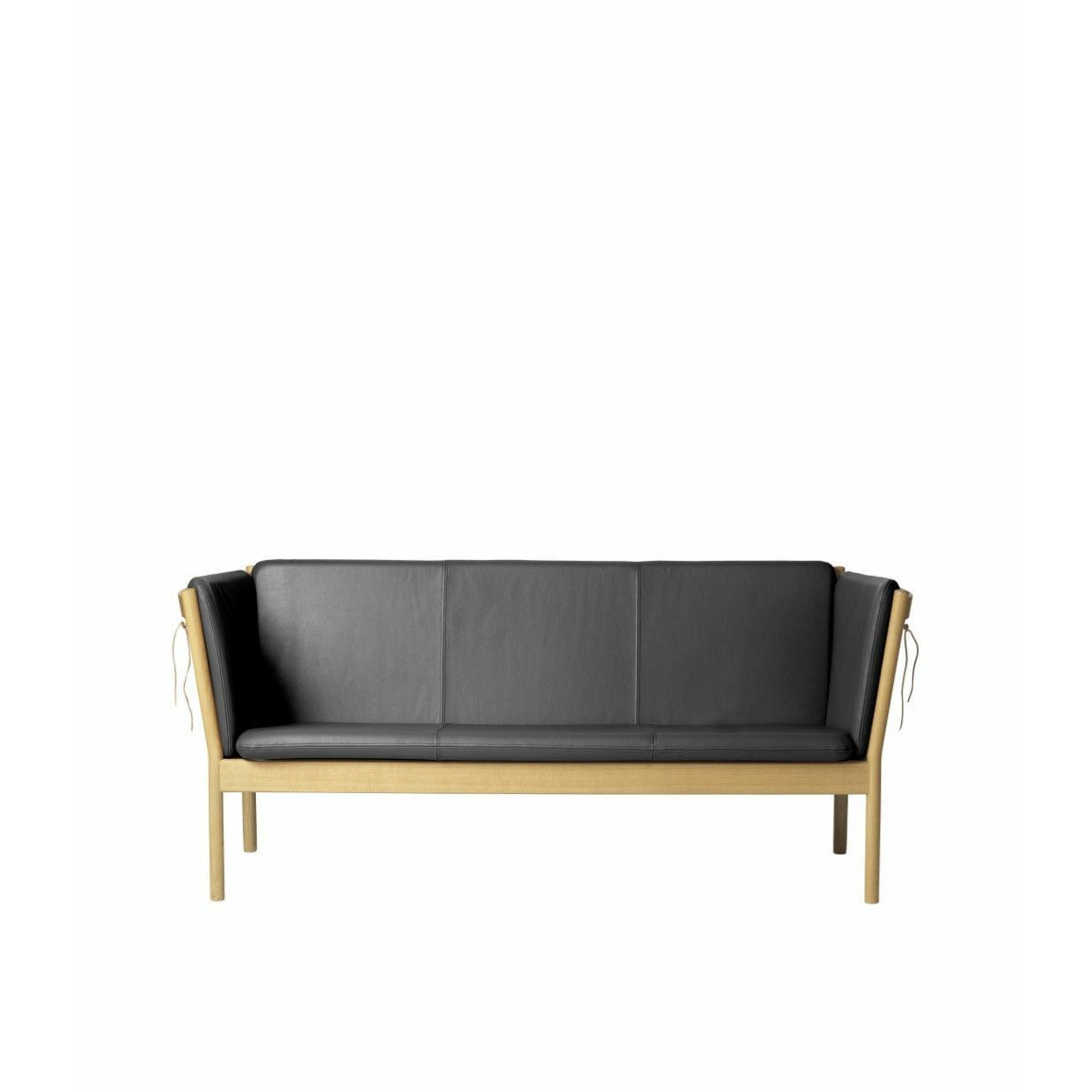 FDB Møbler J149 Dreisitzer -Sofa, natürlich/schwarz