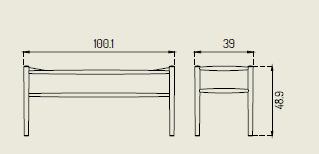 FDB MØBLER J163 BENCH PIANO BELMARK, BLACK/NATURAL