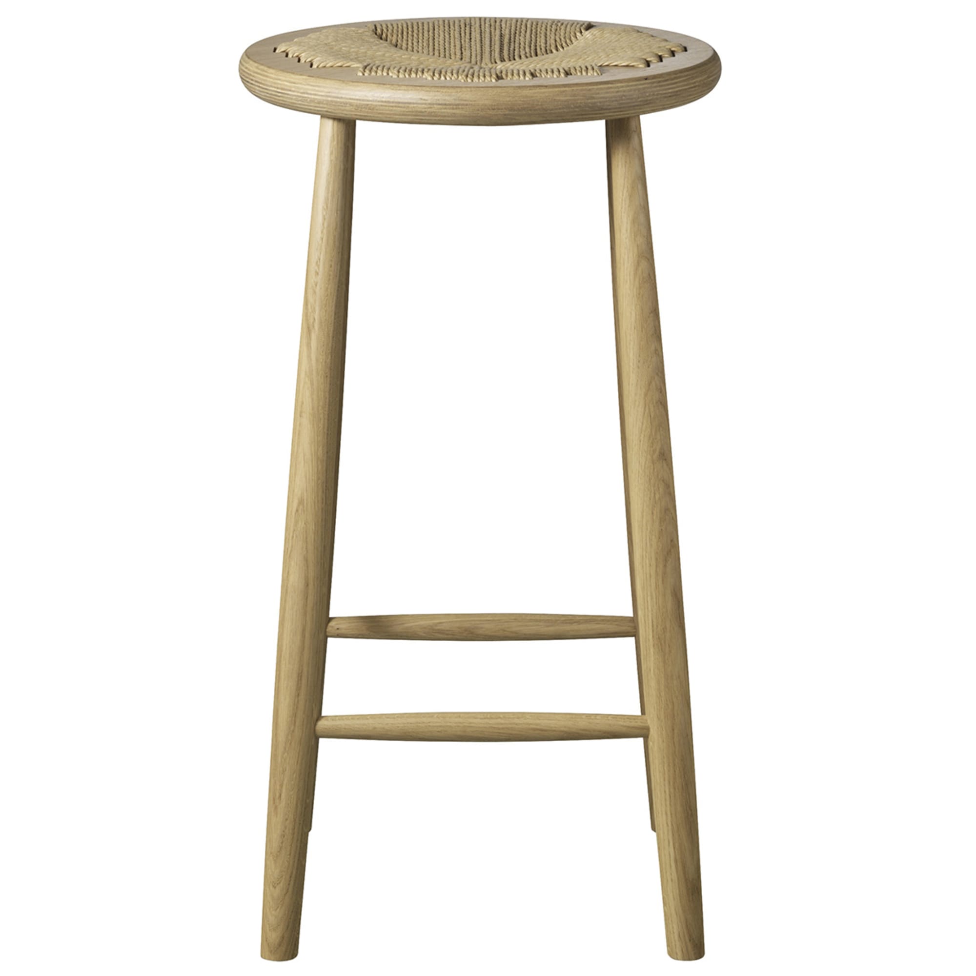 FDB Møller J165 C Jørgen Bækmark Counter Chair, Oak/Natural, 75 cm