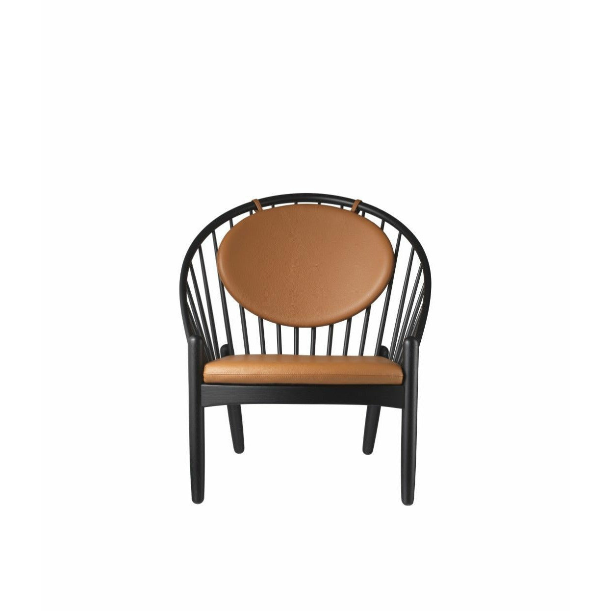 FDB Møbler J166 Jørna Chair, Negro/Cognac