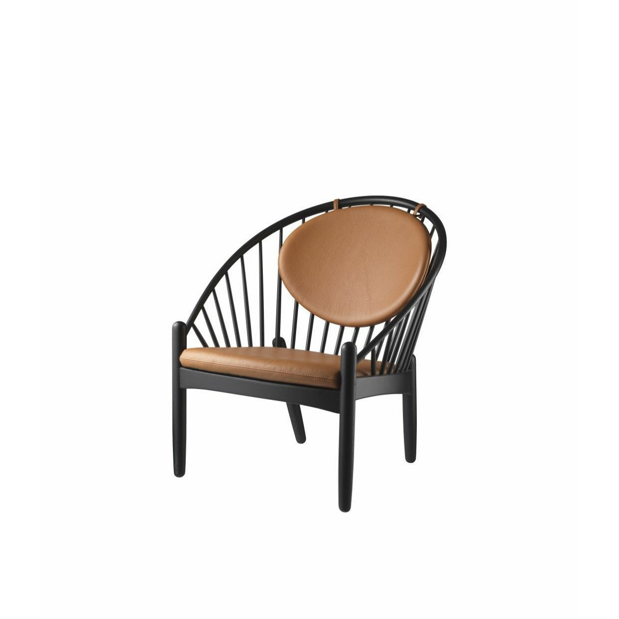 FDB Møbler J166 Jørna Chair, noir / cognac