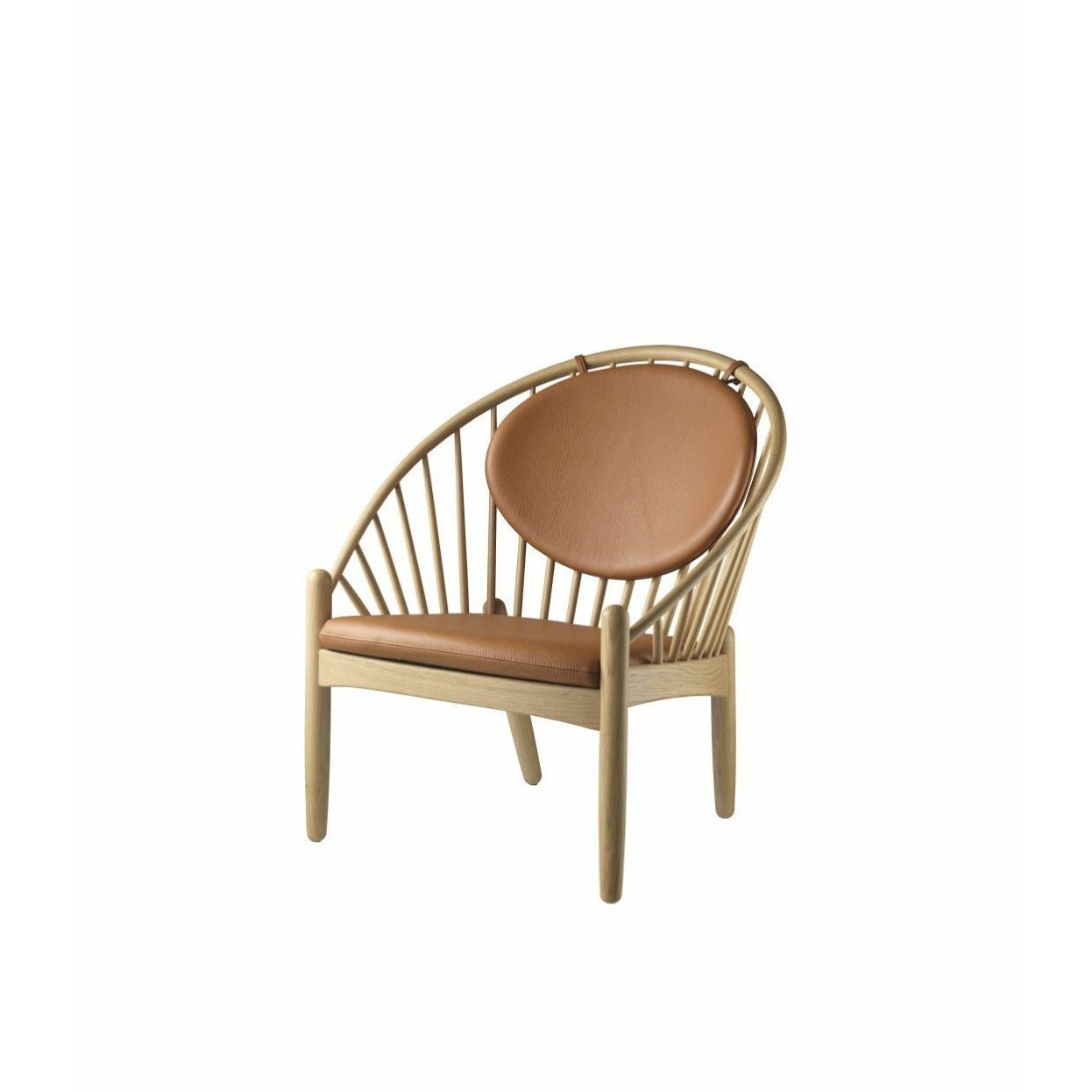 FDB Møbler J166 Jørna Chair, Natural / Cognac