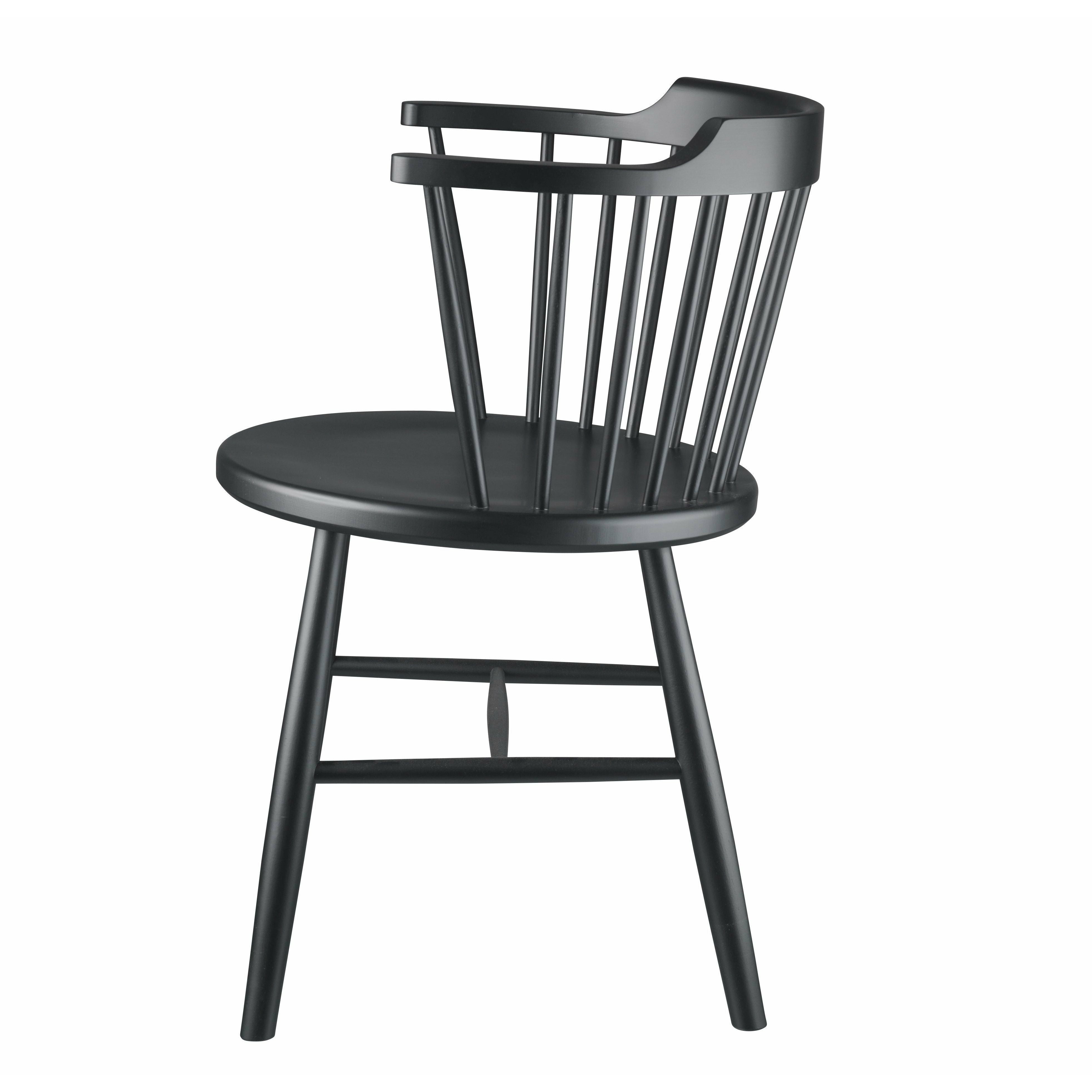 Fdb Møbler J18 Børge Mogensen Chair, Black