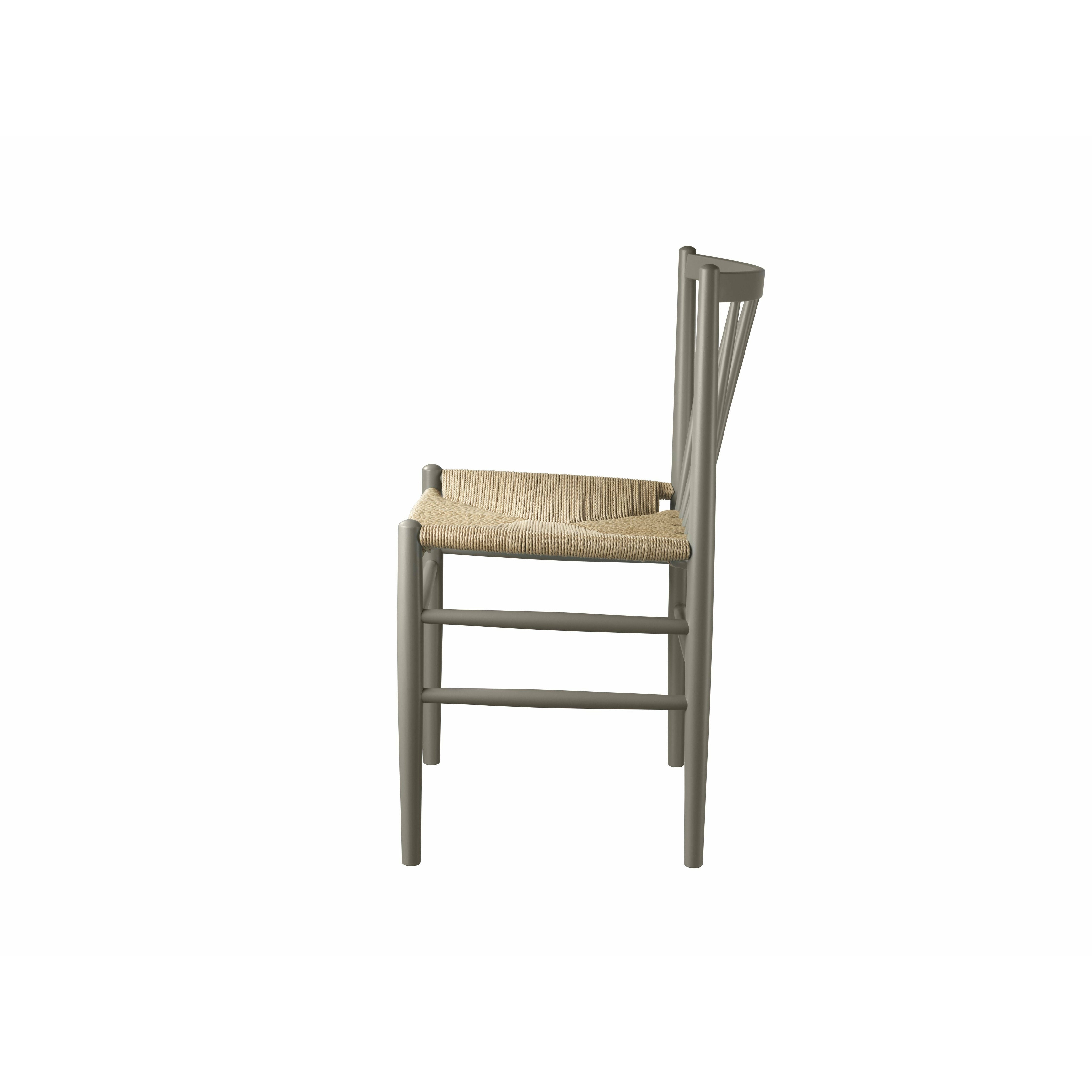 Fdb Møbler J80 Jørgen Bækmark Chair, Moss Grey/Natural