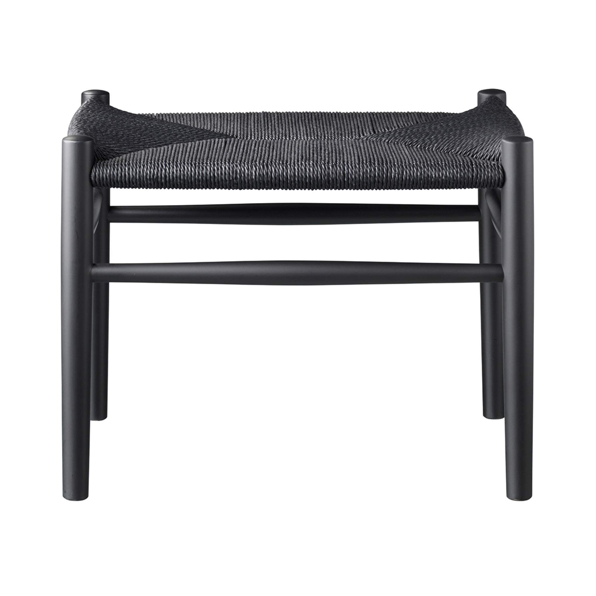 Fdb Møbler Tabouret J83, hêtre noir, maille noire