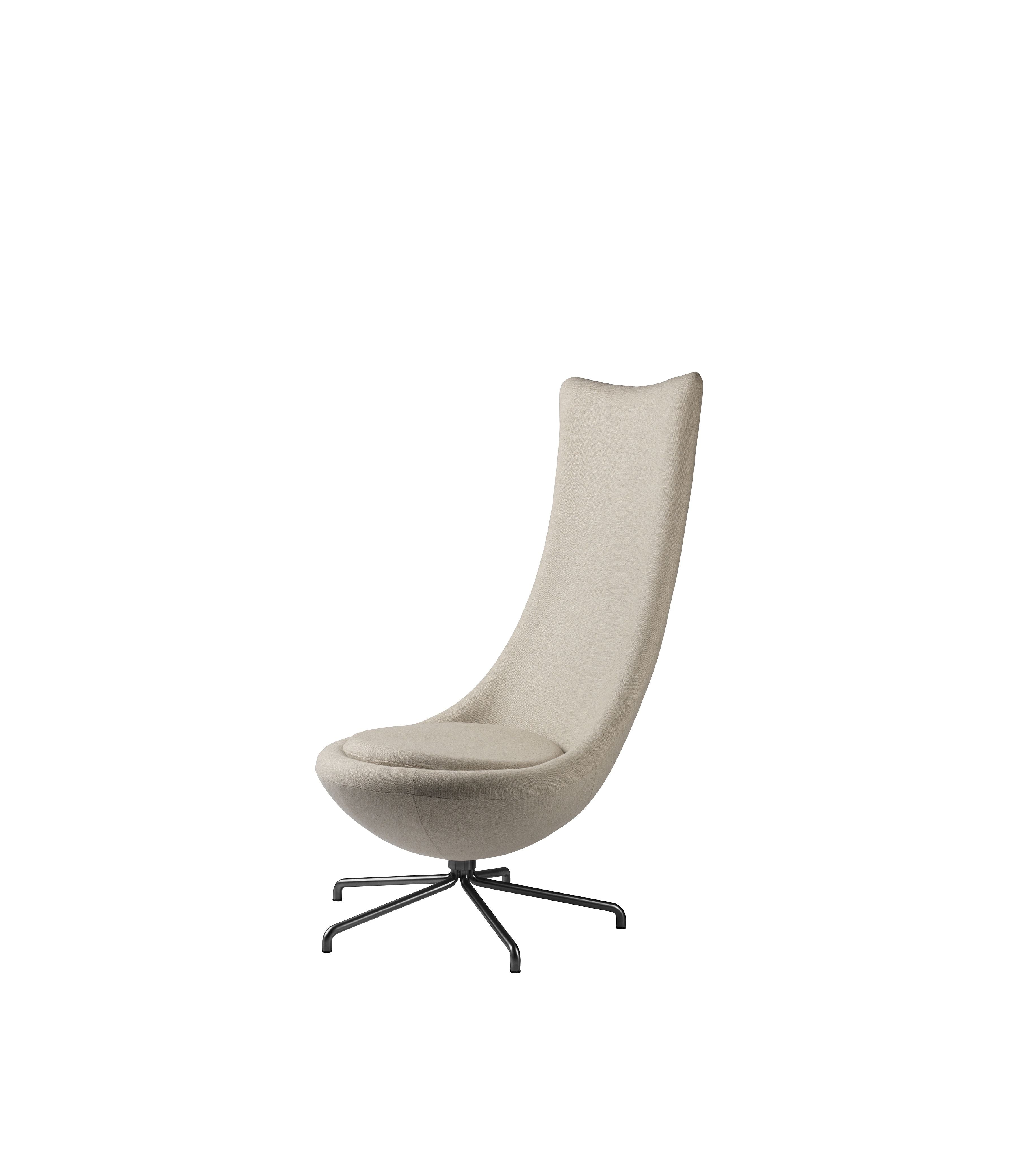 [product_category]-Fdb Møbler L41 Bellamie Lounge Chair With Swivel, Beige/Black-FDB Møbler-5715054008647-L414220110101-FDB-2