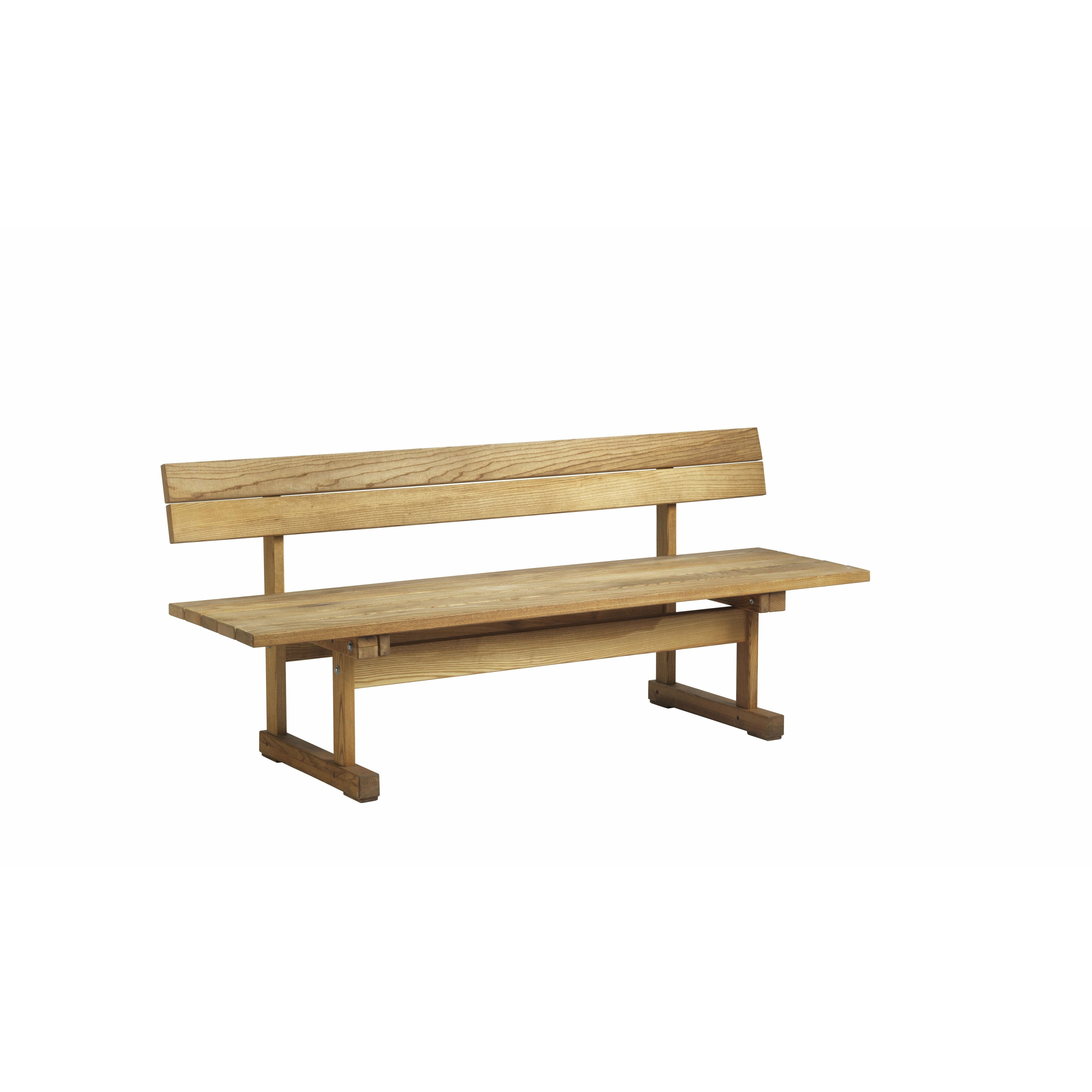 FDB Møbler M15 Børge Morning Garden Bench mit Rückenlehne Ermelunden, natürlich