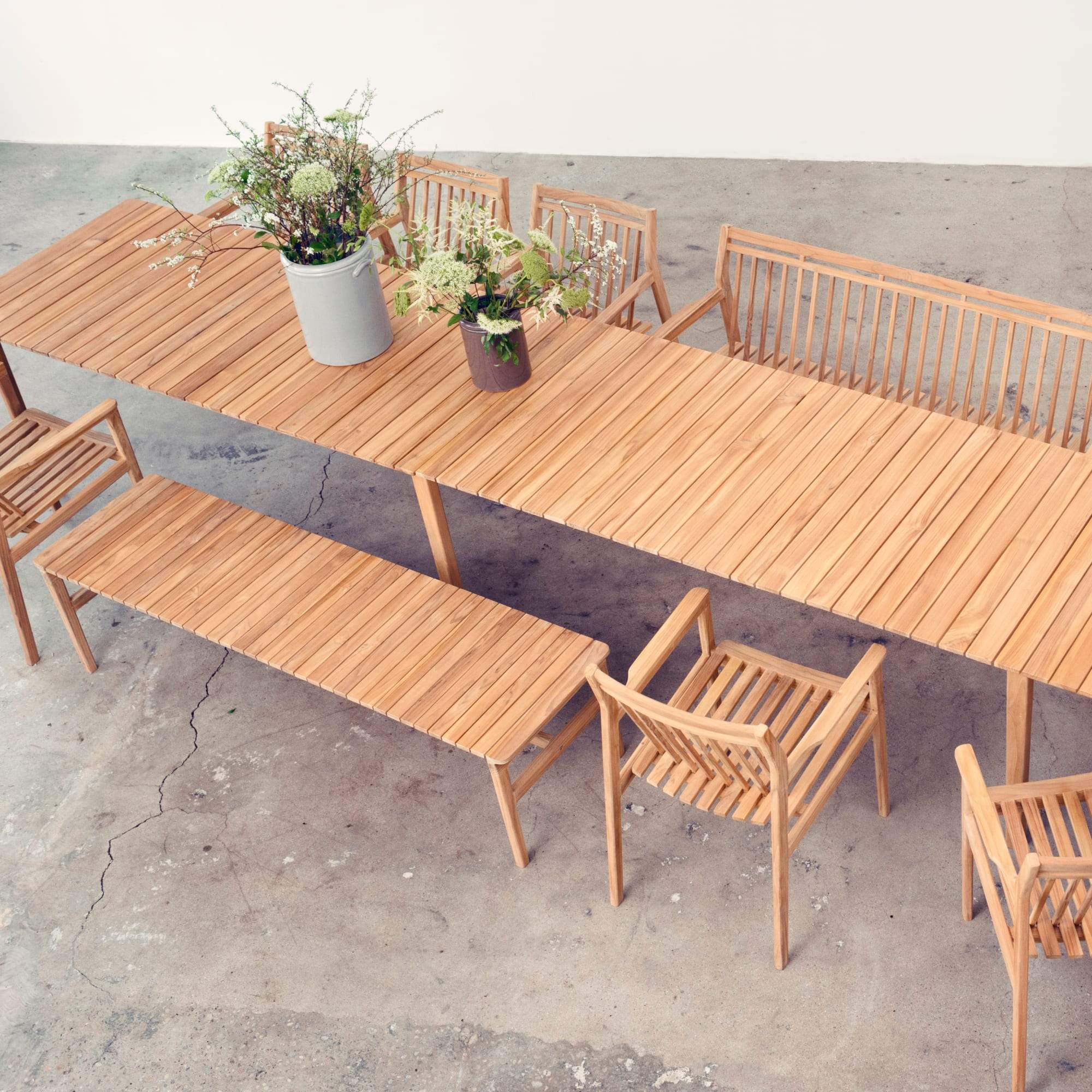 FDB Møbler M4 Together Plate de extensión para mesa de jardín M2 y M3, teca