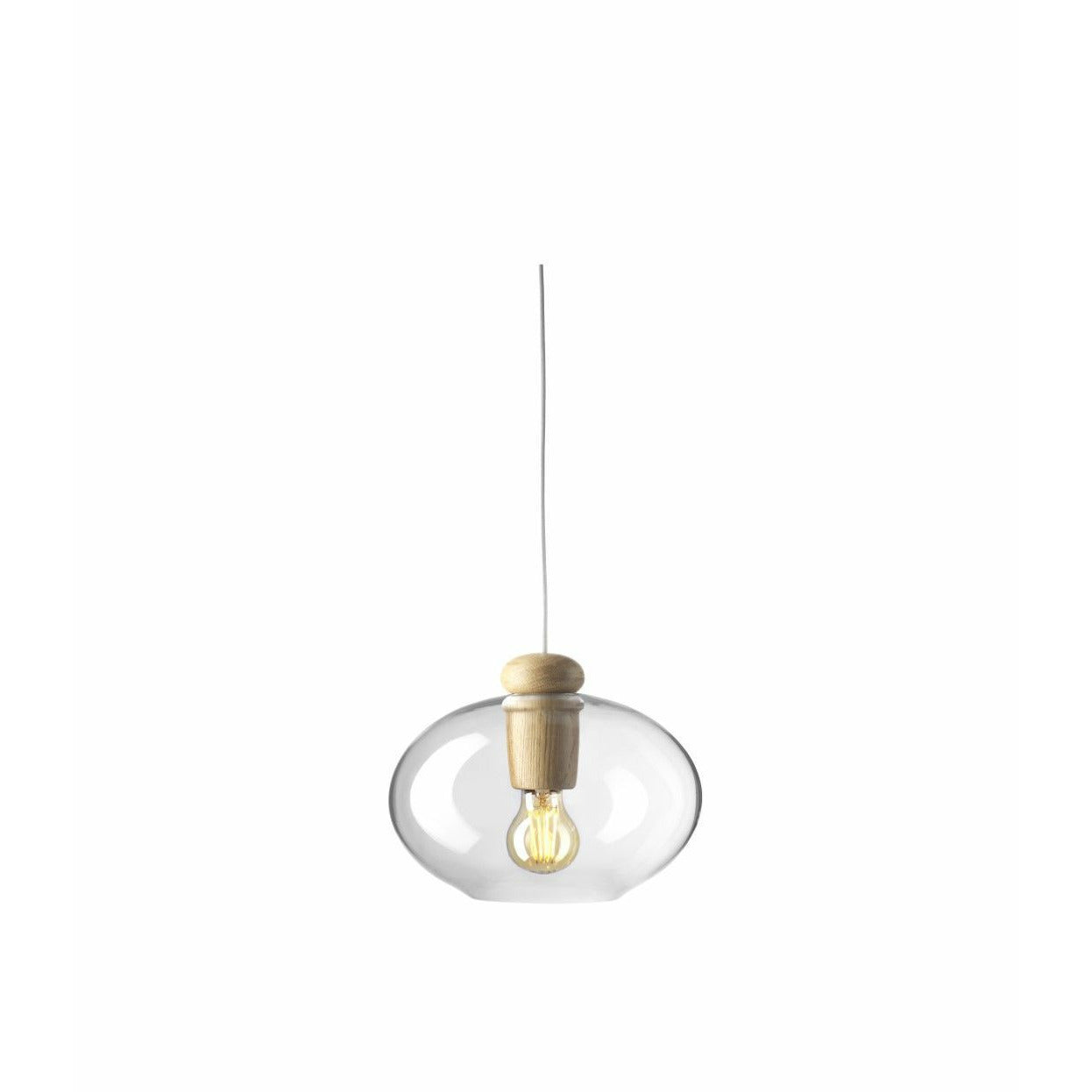 FDB Møbler U2 HITI Pendant Clear Glass, Natural/White