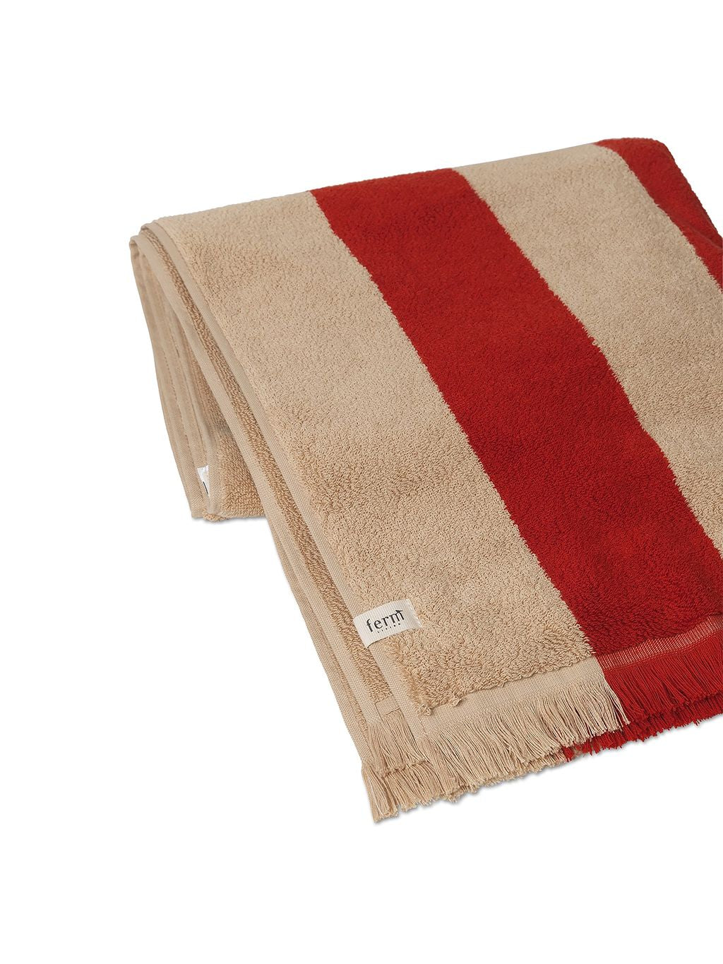 [product_category]-Ferm Living Alee Bath Towel 70x140 Cm, Light Camel/Red-Ferm Living-5704723285502-1104265584-FER-3