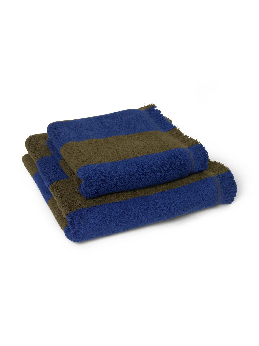 [product_category]-Ferm Living Alee Bath Towel 70x140 Cm, Olive/Light Blue-Ferm Living-5704723285489-1104265582-FER-2