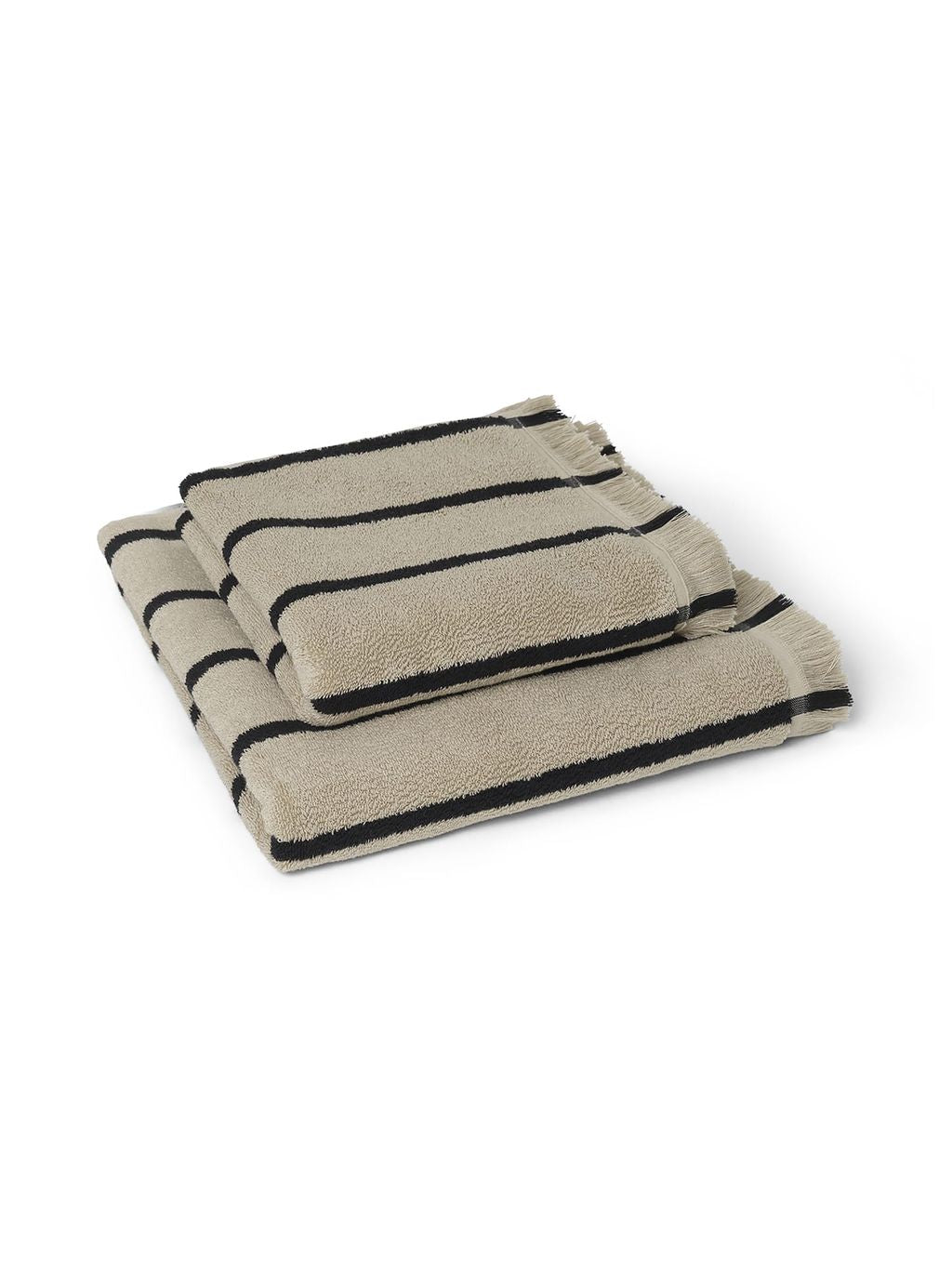 [product_category]-Ferm Living Alee Towel 50x100 Cm, Sand/Black-Ferm Living-5704723285465-1104265580-FER-2