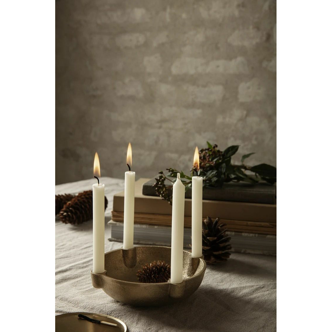 [product_category]-Ferm Living Bowl Candle Holder Small, Brass-Ferm Living-5704723261285-1104263162-FER-3