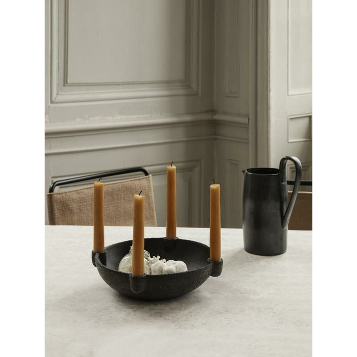 [product_category]-Ferm Living Bowl Candlestick Large, Dark Grey-Ferm Living-5704723271277-1104264161-FER-3