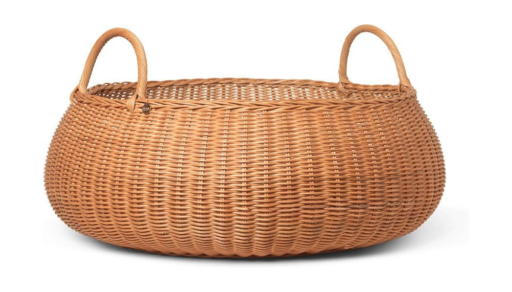 [product_category]-Ferm Living Braided Rattan Basket Low, Natural-Ferm Living-5704723276159-1104264649-FER-1