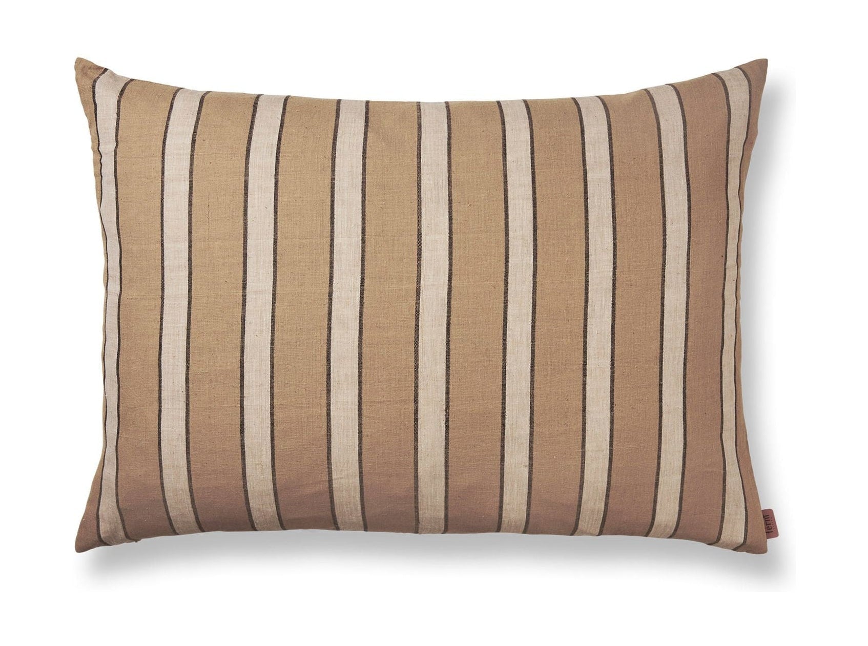 [product_category]-Ferm Living Brown Cotton Cushion Large, Lines-Ferm Living-5704723304517-1104267485-FER-1