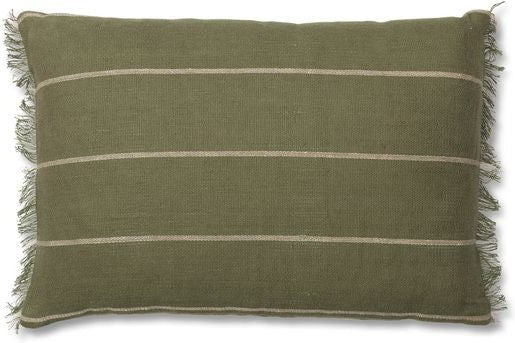 [product_category]-Ferm Living Calm Cushion, Rectangular, Olive/Off W-Ferm Living-5704723308928-1104267926-FER-1