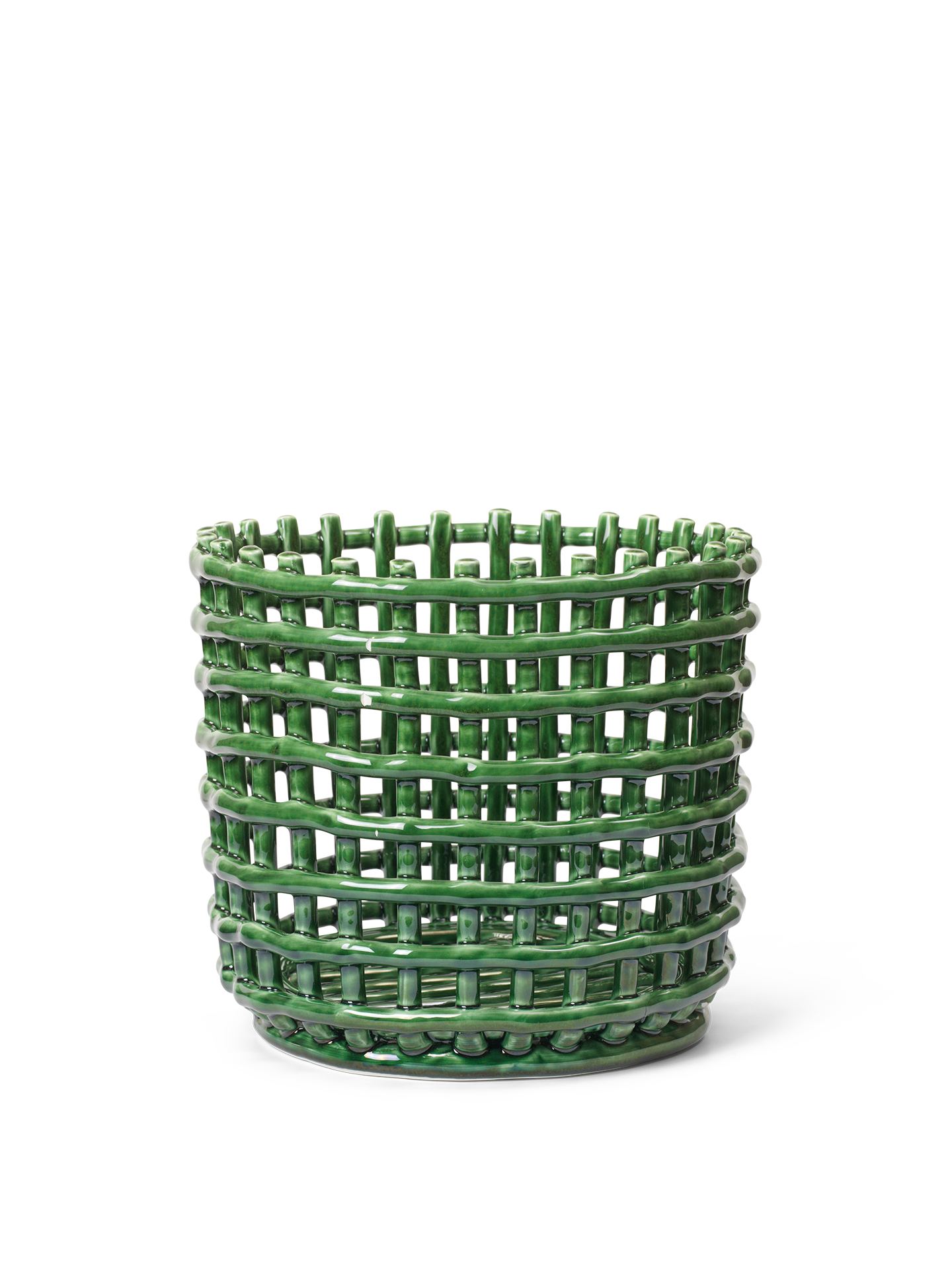 [product_category]-Ferm Living Ceramic Basket Large Emerald Green-Ferm Living-5704723319238-1104268938-FER-1