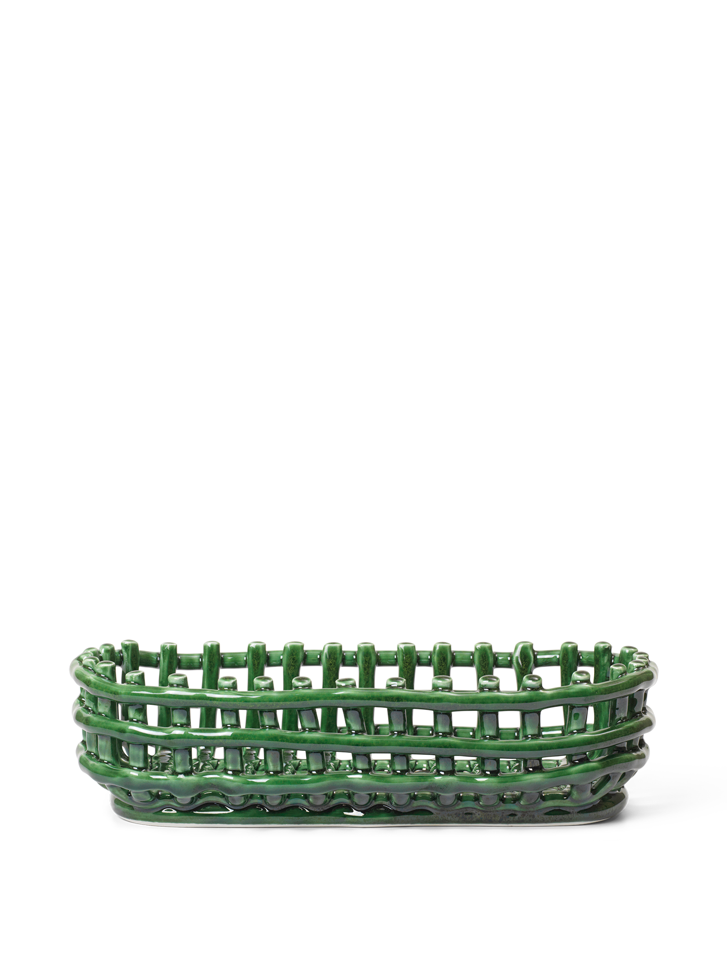 [product_category]-Ferm Living Ceramic Basket Oval Emerald Green-Ferm Living-5704723319245-1104268939-FER-1