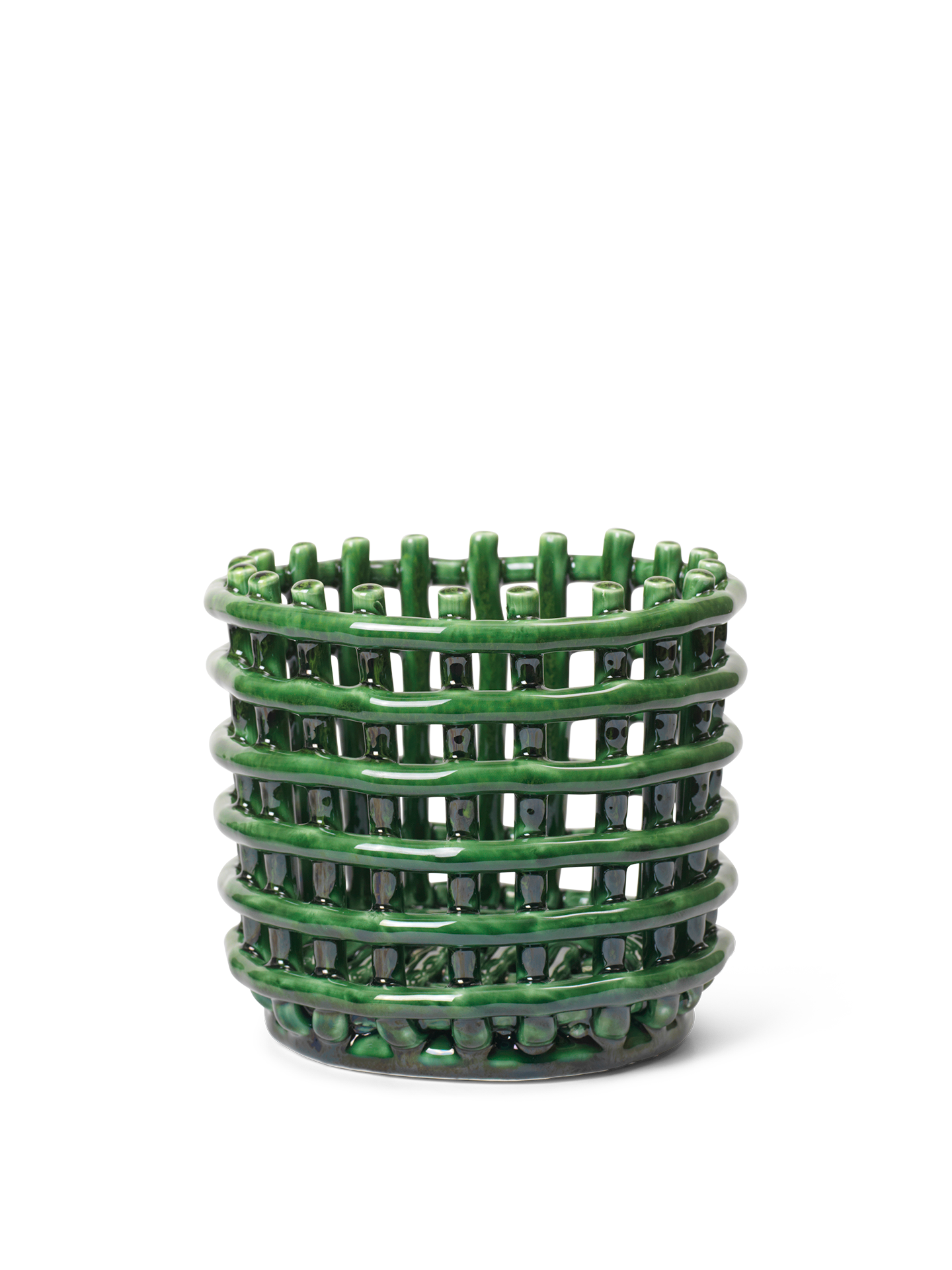 [product_category]-Ferm Living Ceramic Basket Small Emerald Green-Ferm Living-5704723319252-1104268940-FER-1