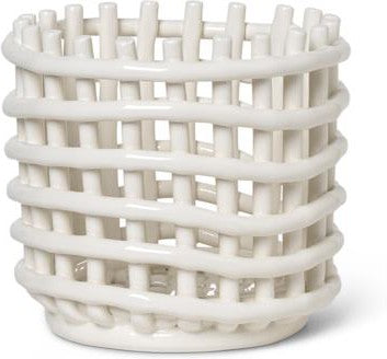 [product_category]-Ferm Living Ceramic Basket Small Off White-Ferm Living-5704723255734-110073202-FER-1