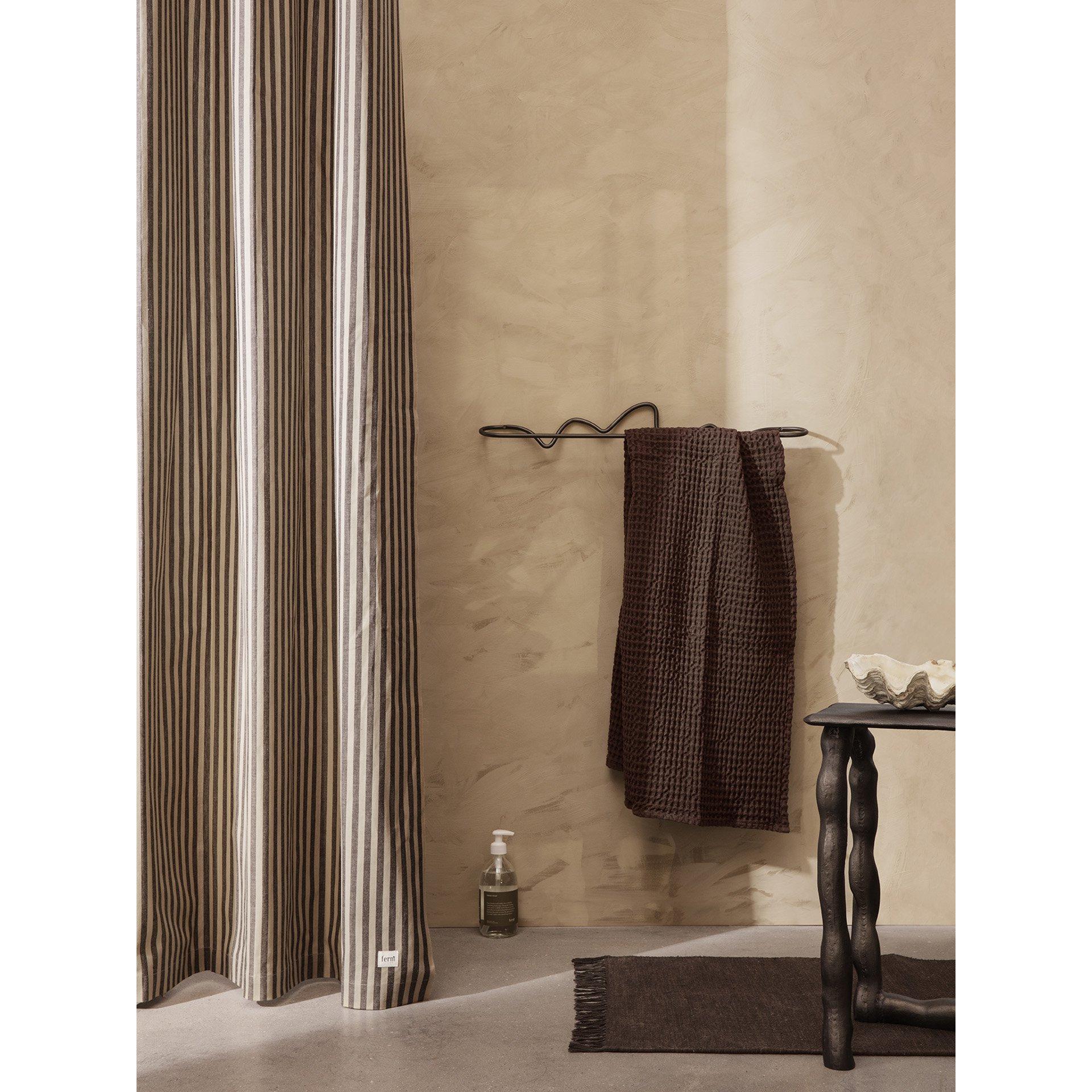 [product_category]-Ferm Living Chambray Shower Curtain, Sand/Black-Ferm Living-5704723269427-1104263976-FER-2