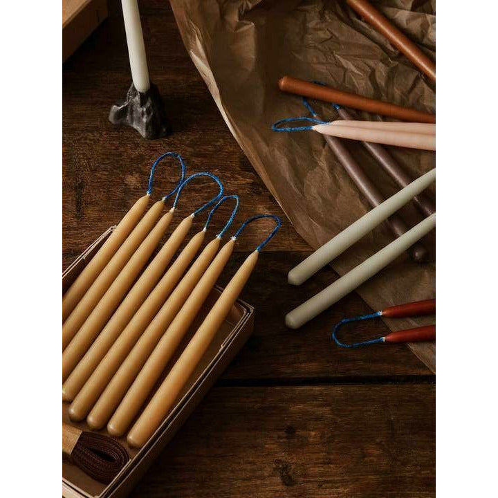 [product_category]-Ferm Living Dipped Candles Set Of 8 1,2x15 Cm, Brown-Ferm Living-5704723277057-1104264739-FER-2