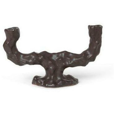 [product_category]-Ferm Living Ditto Candle Holder Double, Dark Brown-Ferm Living-5704723279211-1104264955-FER-1