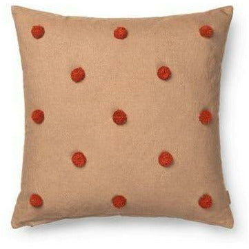 [product_category]-Ferm Living Dot Tufted Cushion, Camel/Red-Ferm Living-5704723279259-1104264959-FER-1