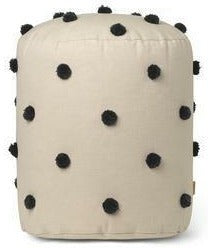 [product_category]-Ferm Living Dot Tufted Pouf, Sand/Black-Ferm Living-5704723257639-1102632849-FER-1