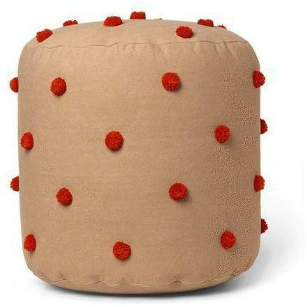 [product_category]-Ferm Living Dot Tuftet Stool, Camel/Red-Ferm Living-5704723279266-1104264960-FER-1