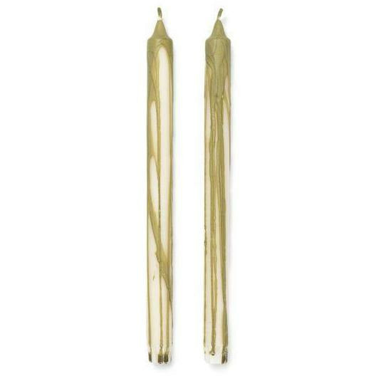 [product_category]-Ferm Living Dryp Candles Set Of 2 2,4x30 Cm, Olive Green-Ferm Living-5704723277347-1104264768-FER-1