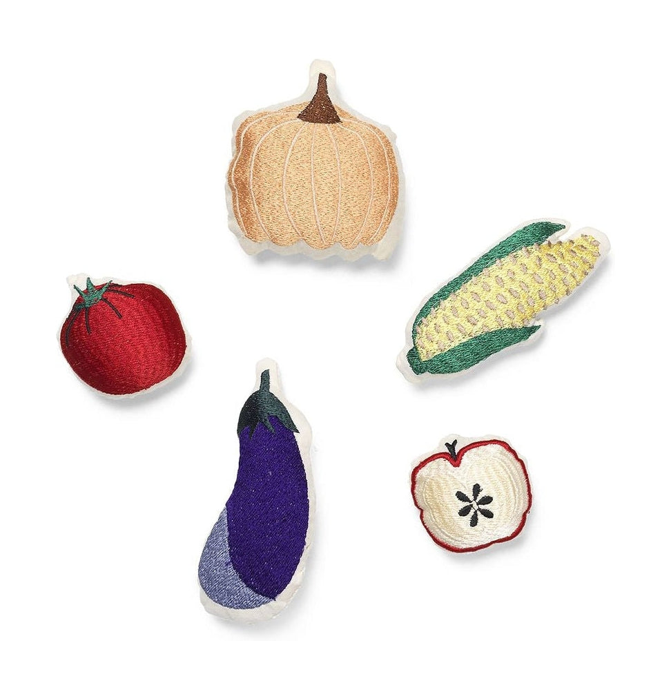 [product_category]-Ferm Living Embroidered Vegetable Playset-Ferm Living-5704723285694-1104265603-FER-1