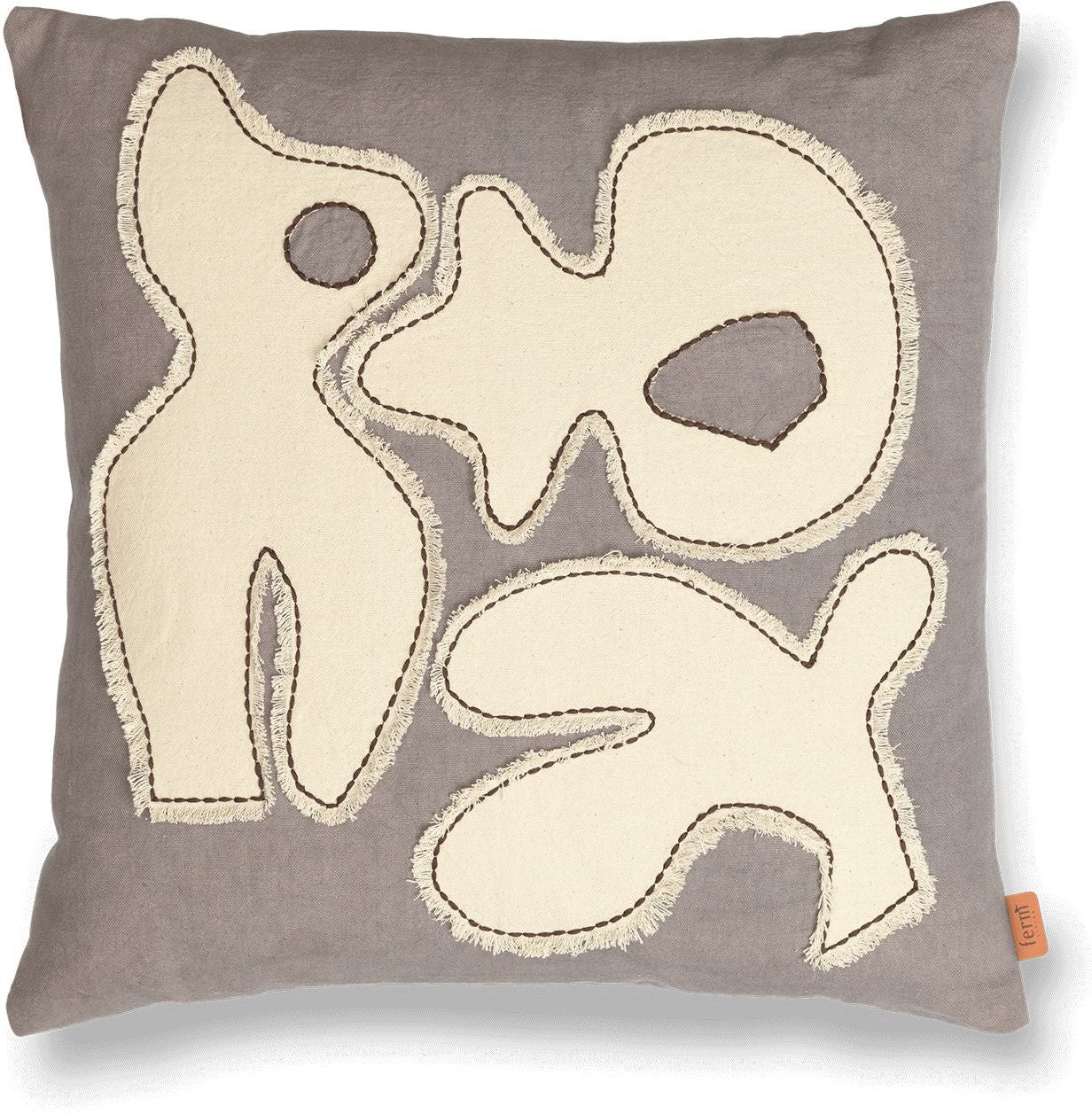 [product_category]-Ferm Living Figure Cushion Cover, Grey Blue/Off White-Ferm Living-5704723313670-1104268401-FER-1