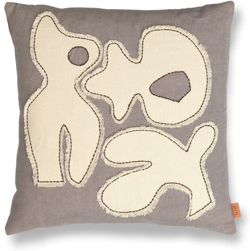 [product_category]-Ferm Living Figure Cushion, Grey Blue/Off White-Ferm Living-5704723311942-1104268228-FER-1