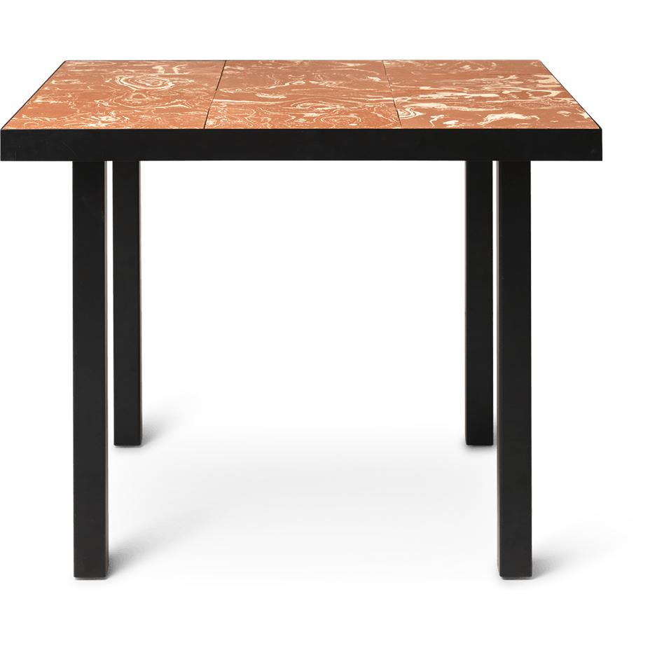 [product_category]-Ferm Living Flod Tiles Café Table, Terracotta/Black-Ferm Living-5704723270782-1104264112-FER-1
