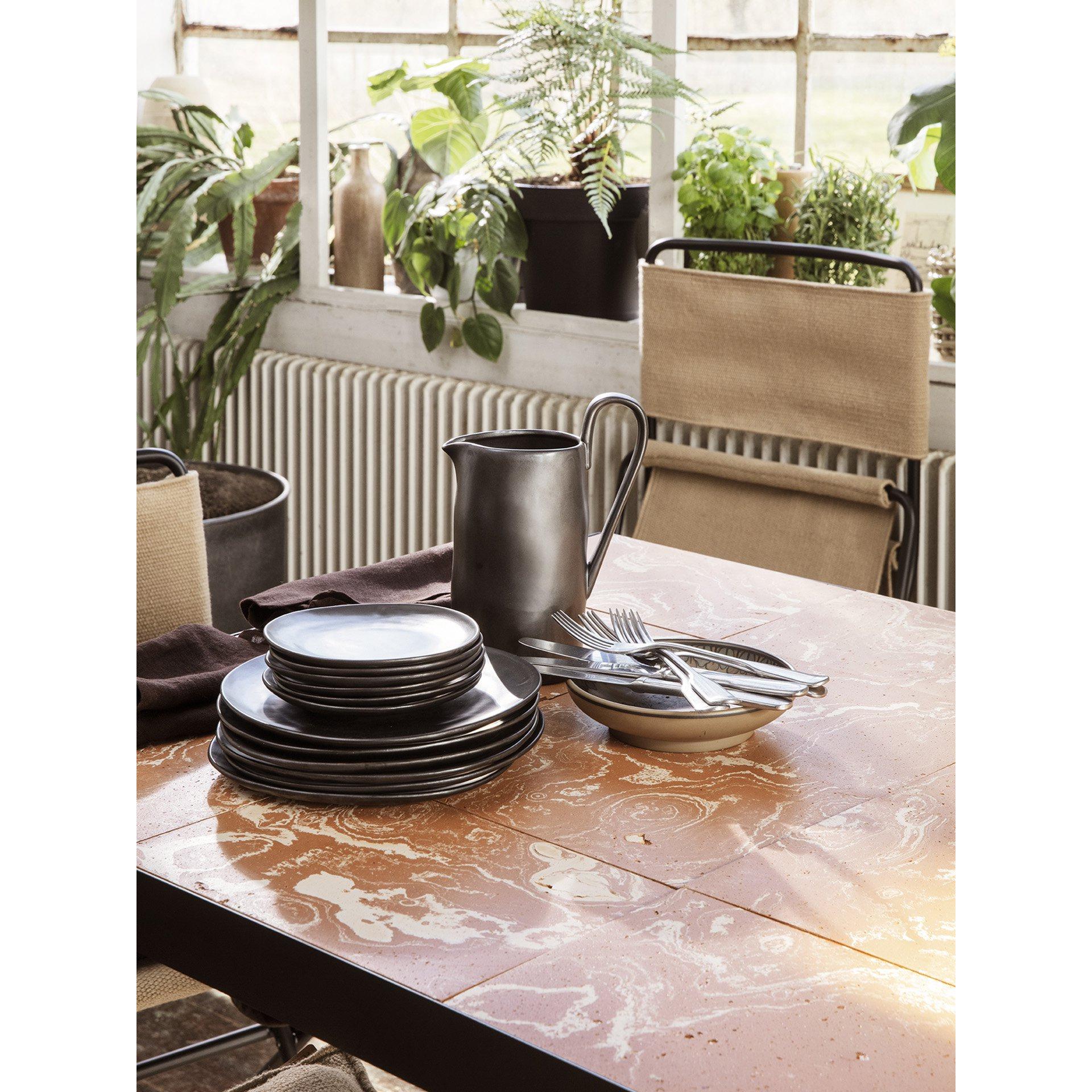 [product_category]-Ferm Living Flod Tiles Café Table, Terracotta/Black-Ferm Living-5704723270782-1104264112-FER-5
