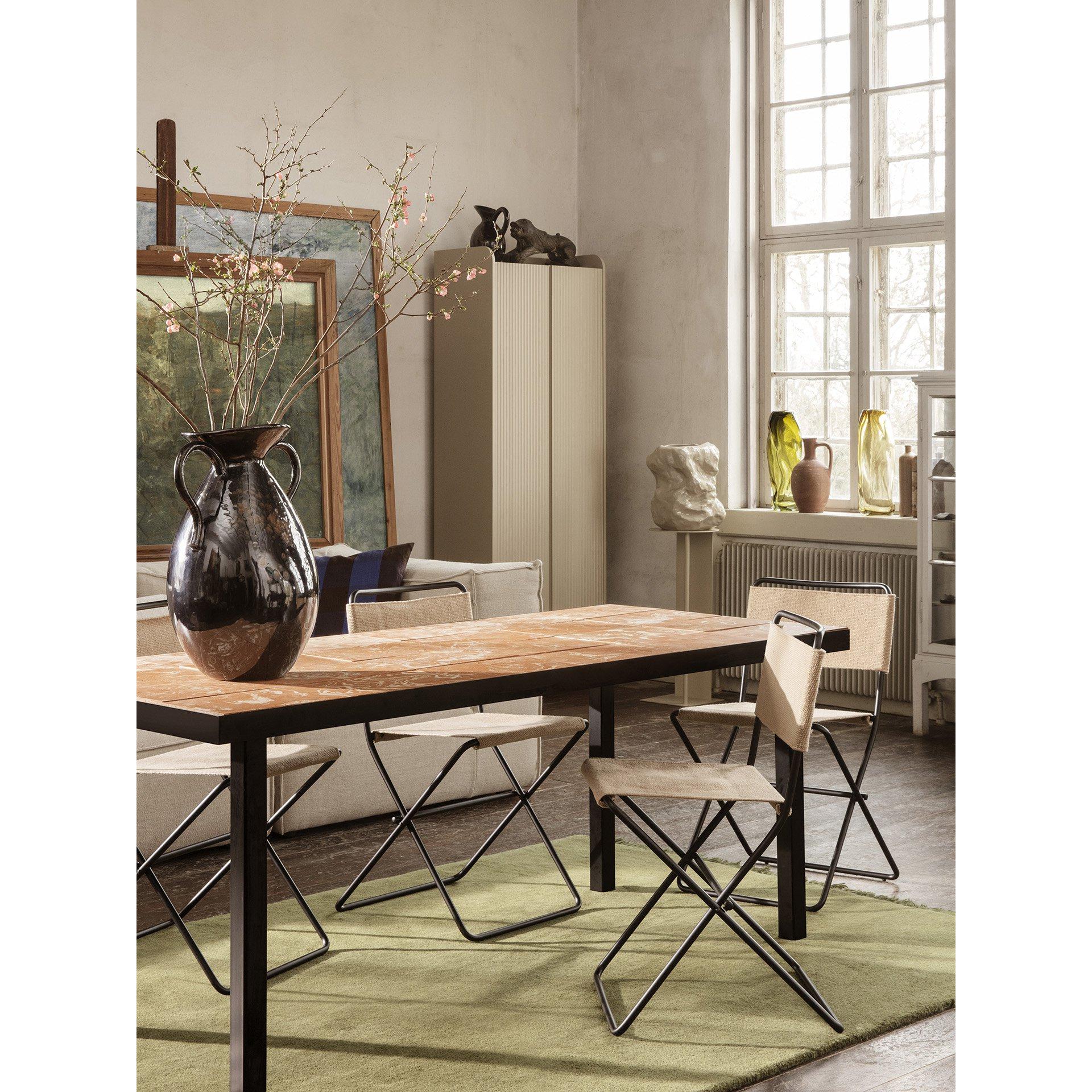 [product_category]-Ferm Living Flod Tiles Dining Table, Terracotta/Black-Ferm Living-5704723270768-1104264110-FER-5