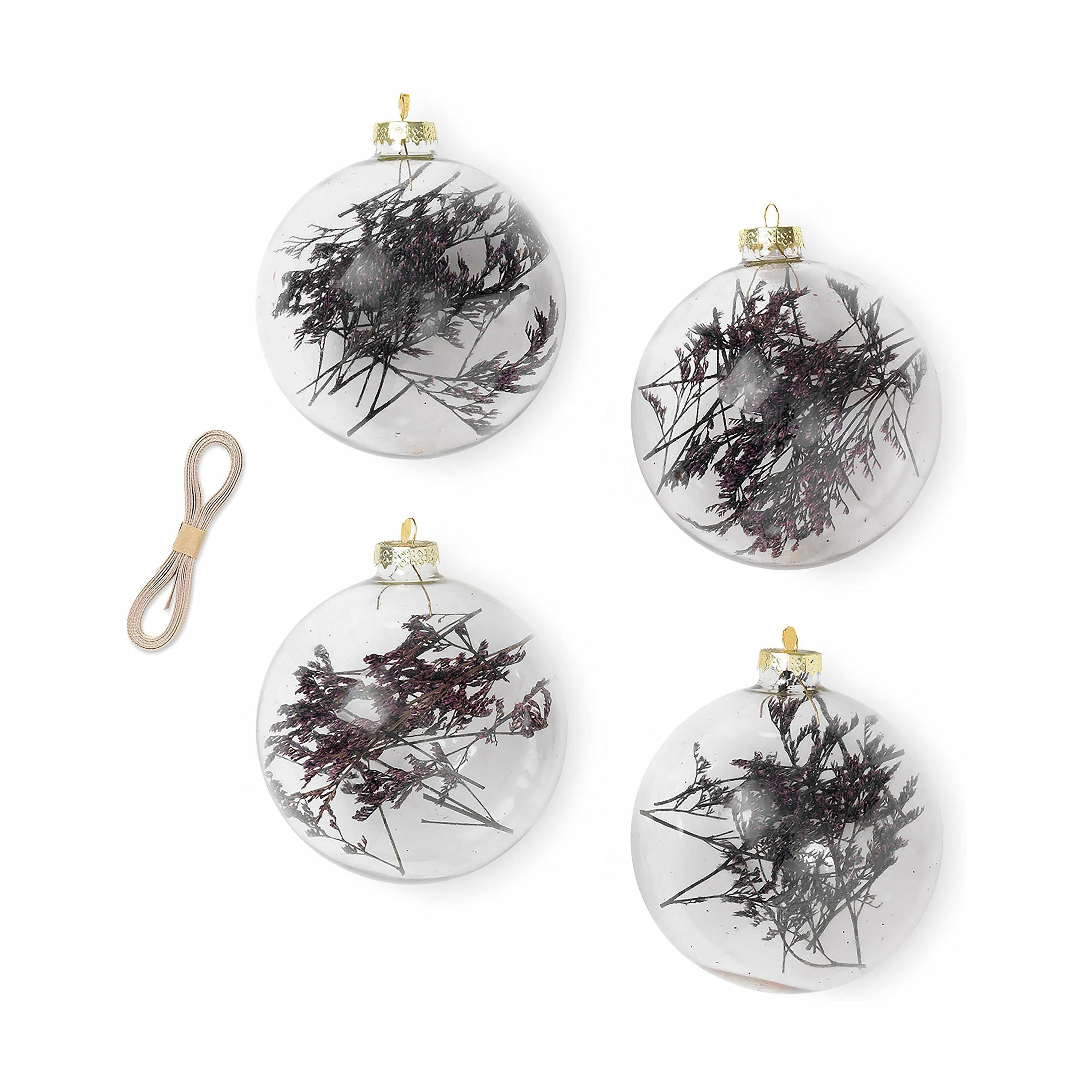 [product_category]-Ferm Living Flora Christmas Tree Decorations Small Set Of 4, Purple-Ferm Living-5704723275183-1104264552-FER-1